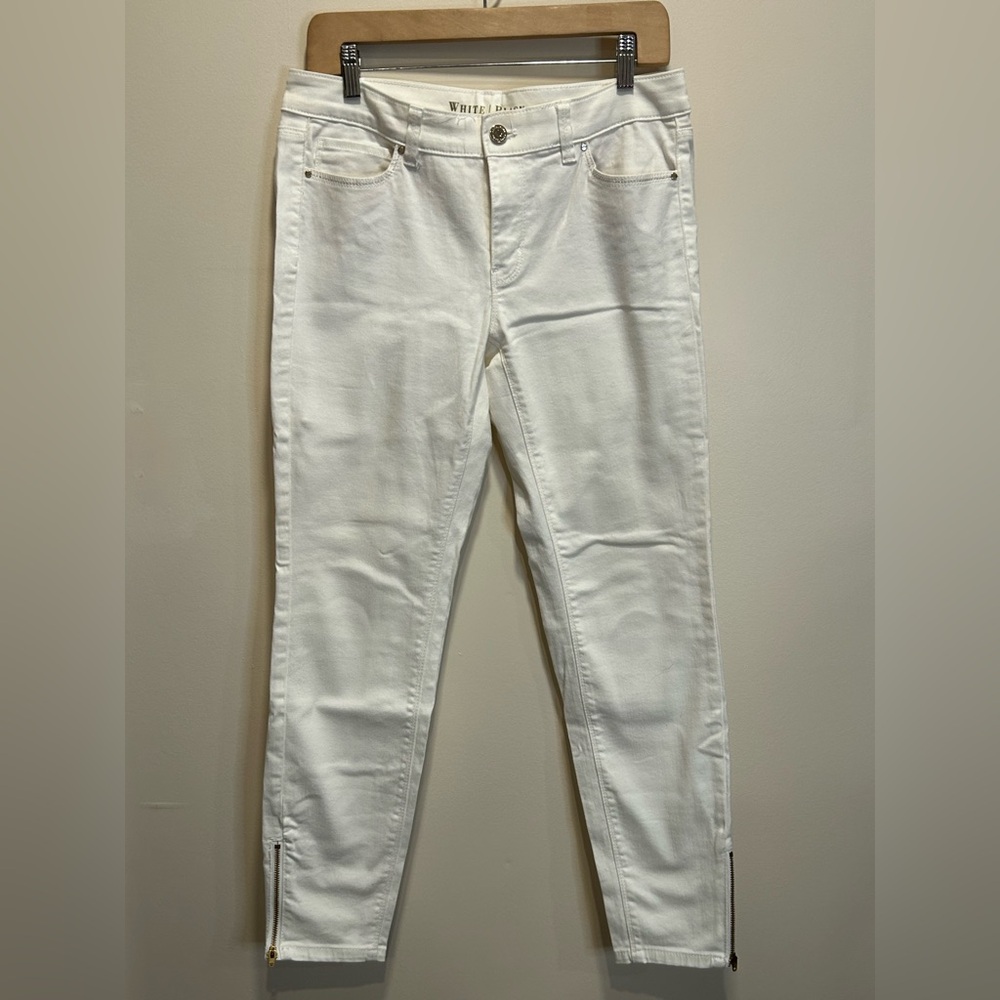 White House Black Market Crisp White Ankle Jeans